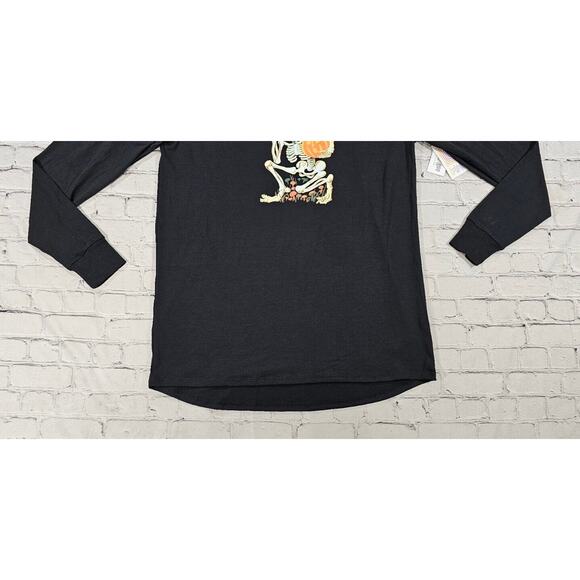 LuLaRoe Top T-Shirt Style Black Skeleton Halloween Stretchy WOMENS SIZE LARGE - Picture 3 of 8